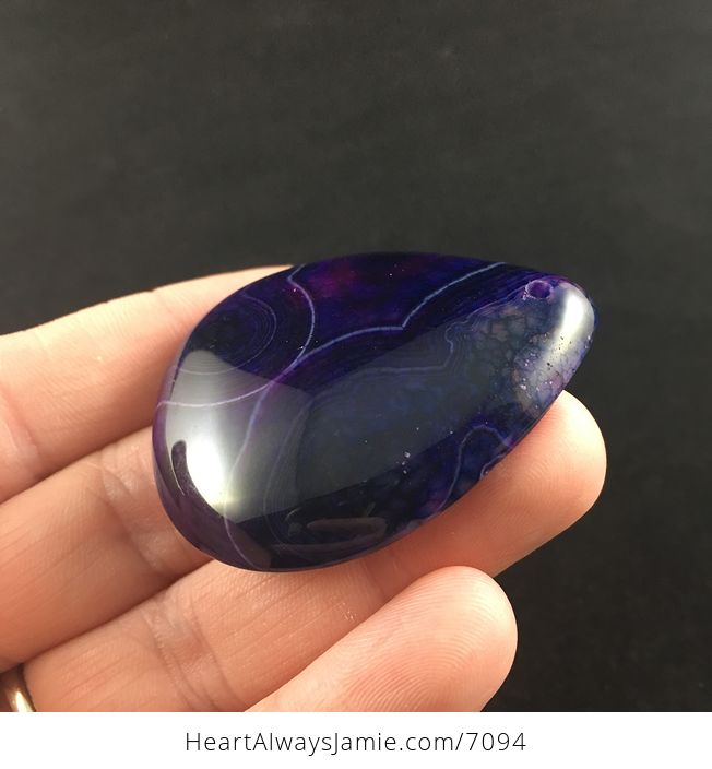 Purple Dragon Veins Agate Stone Jewelry Pendant - #WicVI4898PE-3