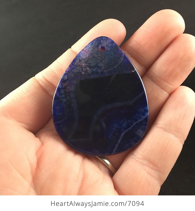 Purple Dragon Veins Agate Stone Jewelry Pendant - #WicVI4898PE-5