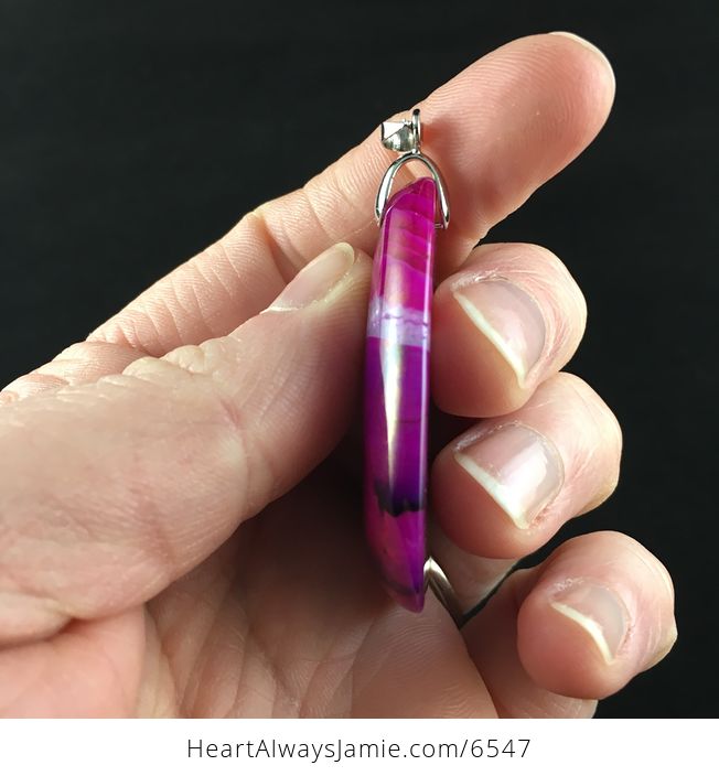 Purple Dragon Veins Stone Jewelry Pendant - #IUYr12dSgMA-5