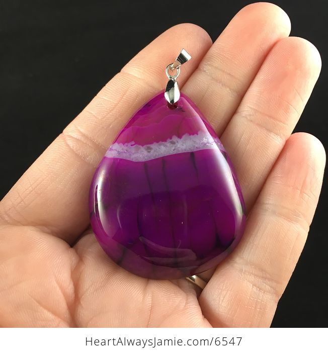 Purple Dragon Veins Stone Jewelry Pendant - #IUYr12dSgMA-1