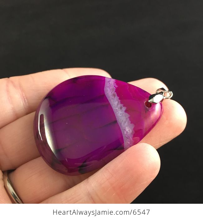 Purple Dragon Veins Stone Jewelry Pendant - #IUYr12dSgMA-3