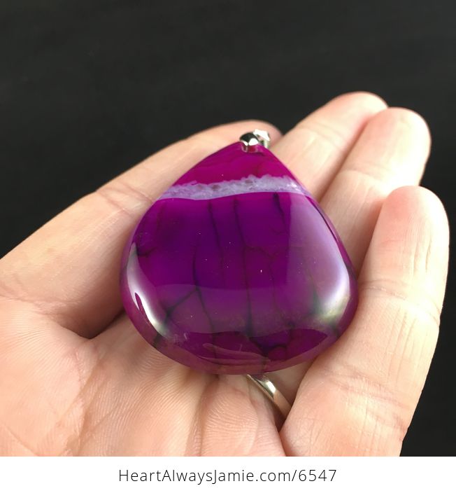 Purple Dragon Veins Stone Jewelry Pendant - #IUYr12dSgMA-2