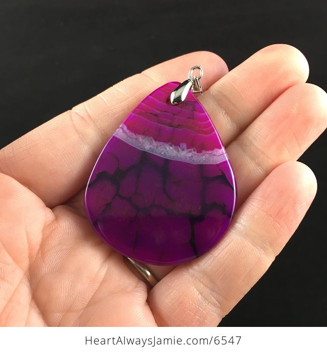 Purple Dragon Veins Stone Jewelry Pendant - #IUYr12dSgMA-6