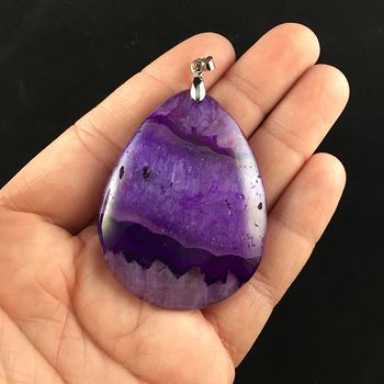 Purple Drusy Agate Stone Jewelry Pendant #s3VeqysD4Zs