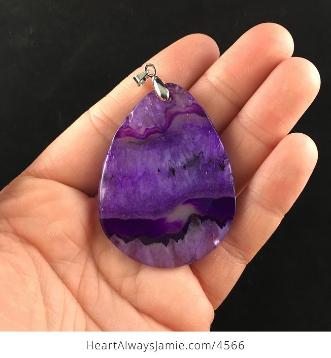 Purple Drusy Agate Stone Jewelry Pendant - #s3VeqysD4Zs-3