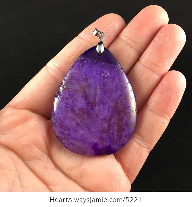 Purple Drusy Stone Jewelry Pendant - #yYmIJ3T0DMc-1