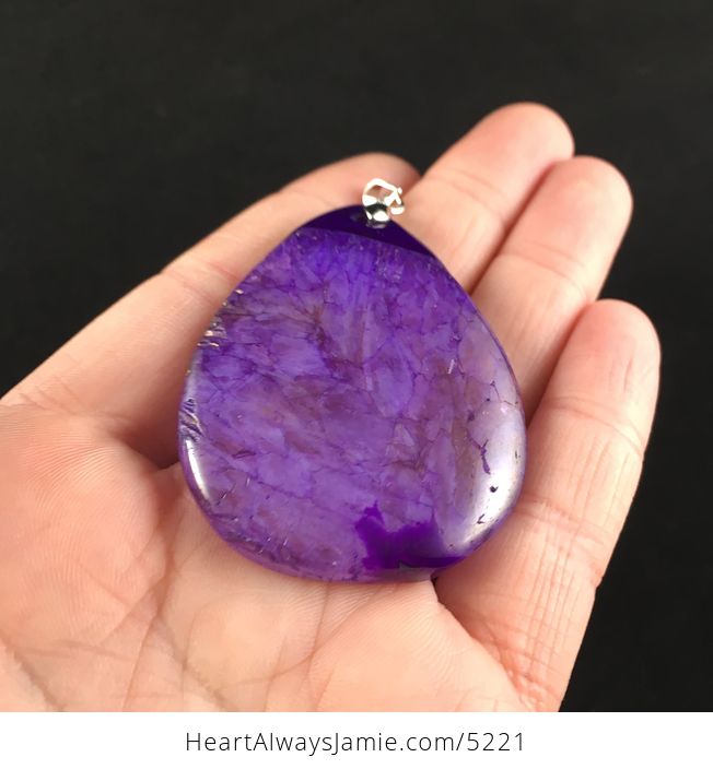 Purple Drusy Stone Jewelry Pendant - #yYmIJ3T0DMc-2