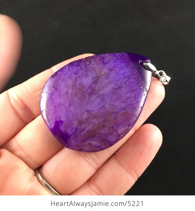 Purple Drusy Stone Jewelry Pendant - #yYmIJ3T0DMc-3