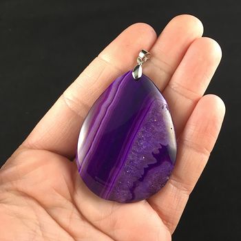 Purple Druzy Agate Stone Jewelry Pendant #ugY5OaZlHWk