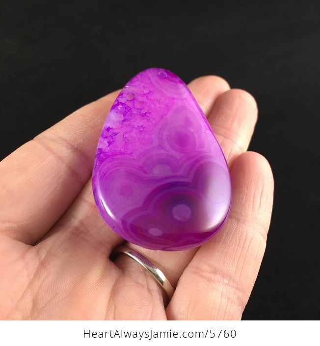 Purple Druzy Agate Stone Jewelry Pendant - #0liVLSS7LX4-2