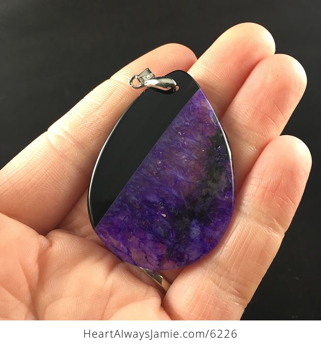 Purple Druzy Agate Stone Jewelry Pendant - #DAR4tbH4l7Y-6