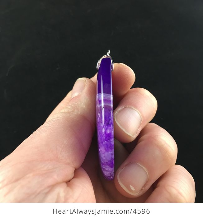 Purple Druzy Agate Stone Jewelry Pendant - #RkfkDDrLVX4-3