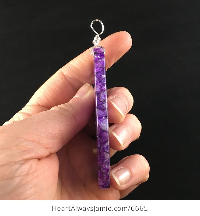Purple Druzy Agate Stone Jewelry Pendant - #UiuFxPNIadU-5