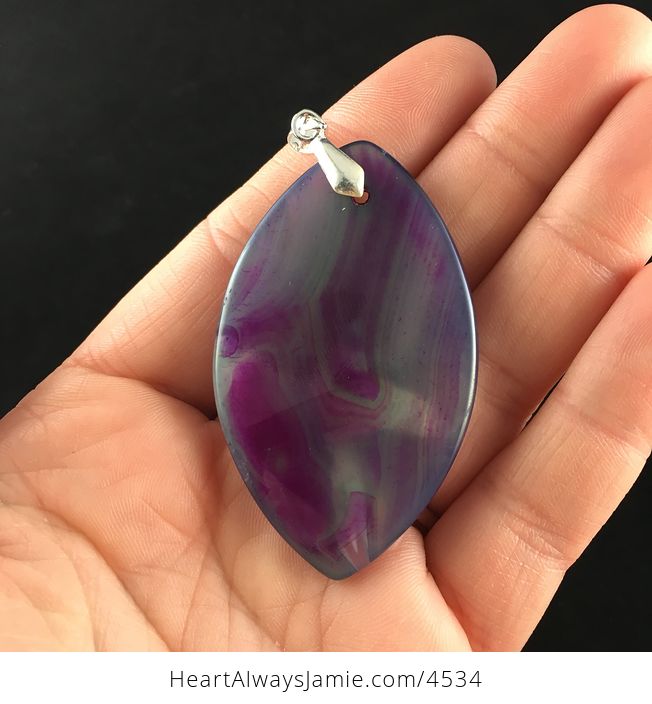 Purple Druzy Agate Stone Jewelry Pendant - #VH9myEhLOsw-4