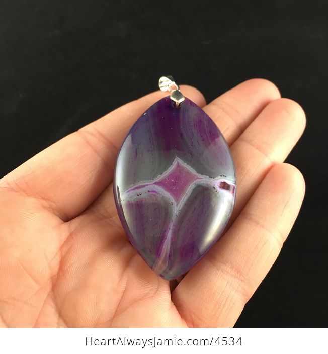 Purple Druzy Agate Stone Jewelry Pendant - #VH9myEhLOsw-2