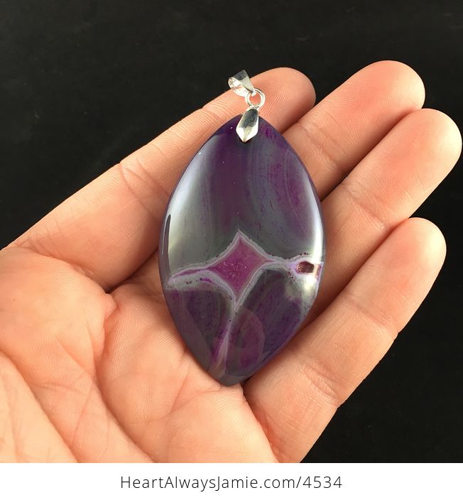 Purple Druzy Agate Stone Jewelry Pendant - #VH9myEhLOsw-1