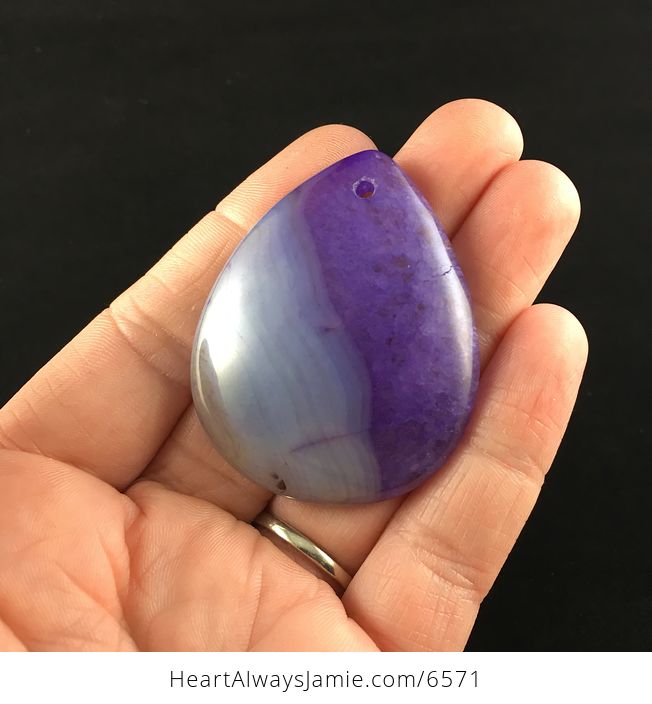 Purple Druzy Agate Stone Jewelry Pendant - #XoX0wwwRFT4-1