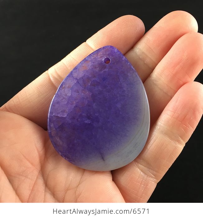 Purple Druzy Agate Stone Jewelry Pendant - #XoX0wwwRFT4-6