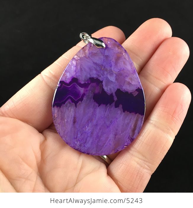Purple Druzy Agate Stone Jewelry Pendant - #ixRnN1moIXk-6