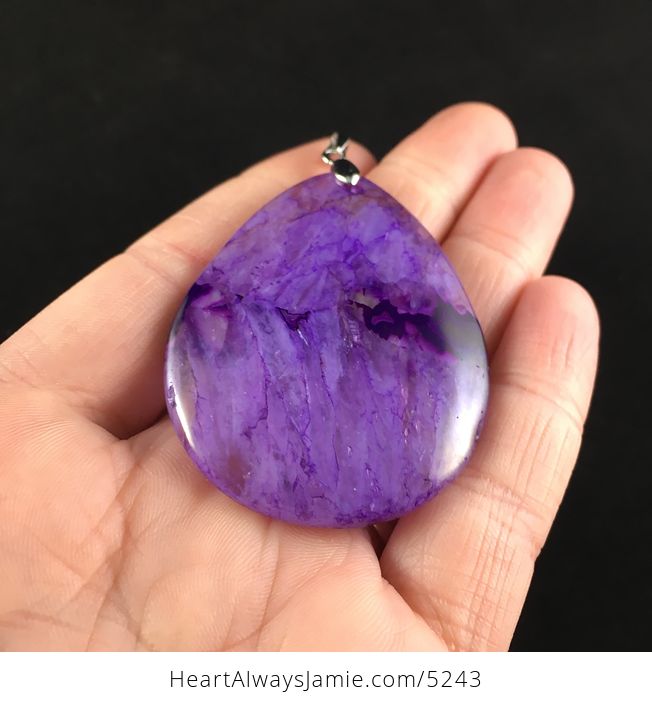 Purple Druzy Agate Stone Jewelry Pendant - #ixRnN1moIXk-2