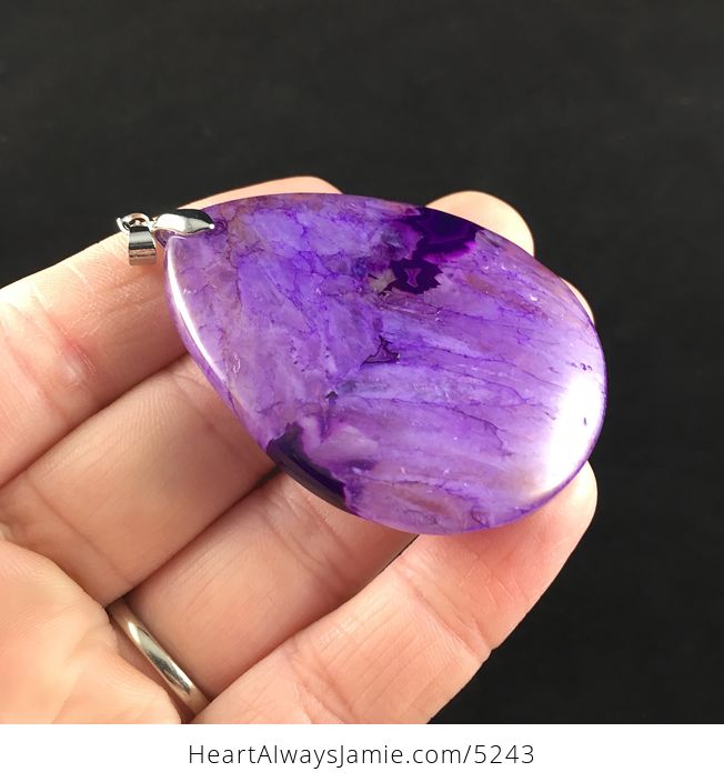 Purple Druzy Agate Stone Jewelry Pendant - #ixRnN1moIXk-4