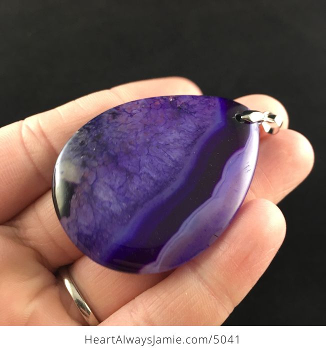 Purple Druzy Agate Stone Jewelry Pendant - #ow1VJES0OXg-3
