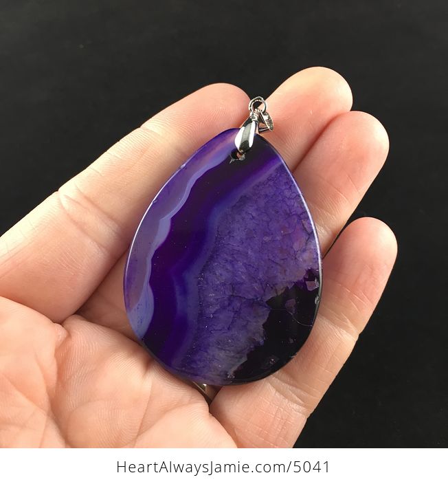 Purple Druzy Agate Stone Jewelry Pendant - #ow1VJES0OXg-6