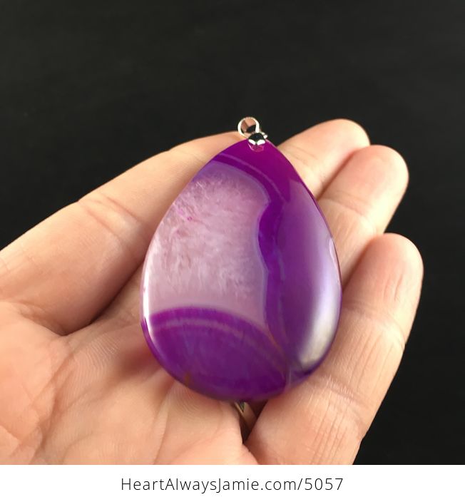 Purple Druzy Agate Stone Jewelry Pendant - #yWLKrLURiBI-2