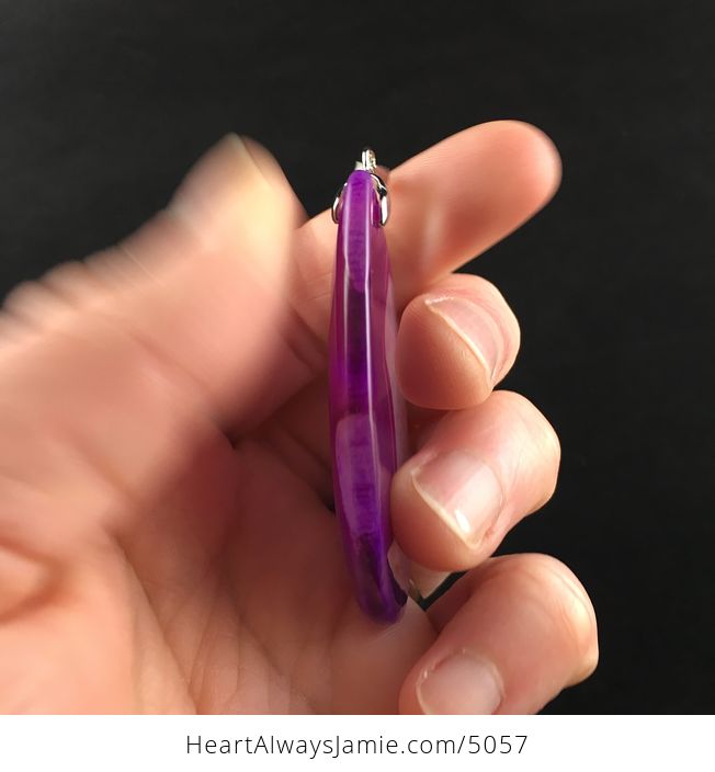 Purple Druzy Agate Stone Jewelry Pendant - #yWLKrLURiBI-5