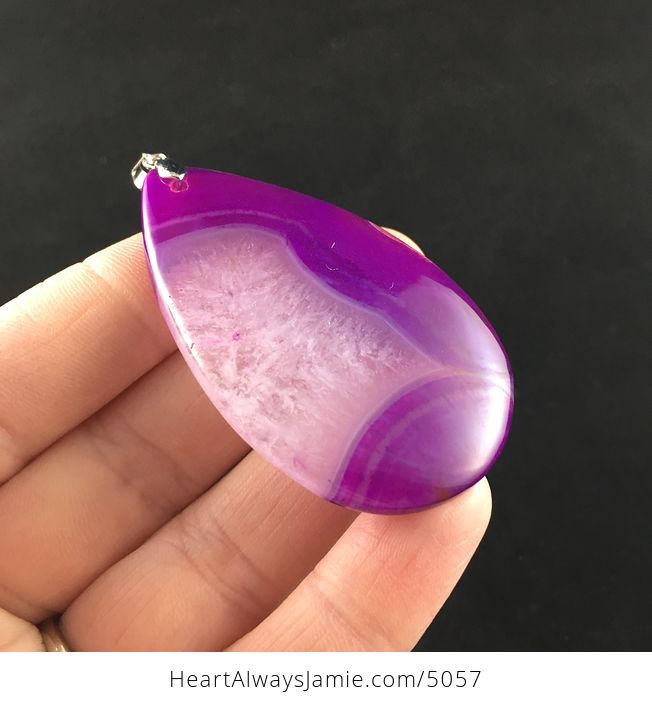 Purple Druzy Agate Stone Jewelry Pendant - #yWLKrLURiBI-4