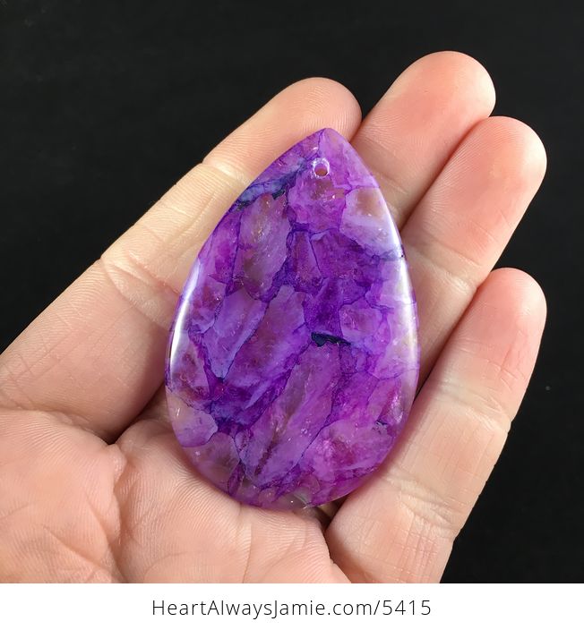 Purple Druzy Crystal Agate Stone Jewelry Pendant - #rAnNDwCuQy0-1