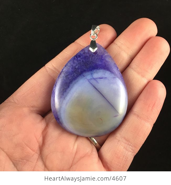Purple Druzy Stone Jewelry Pendant - #oH1XqieZrlU-1