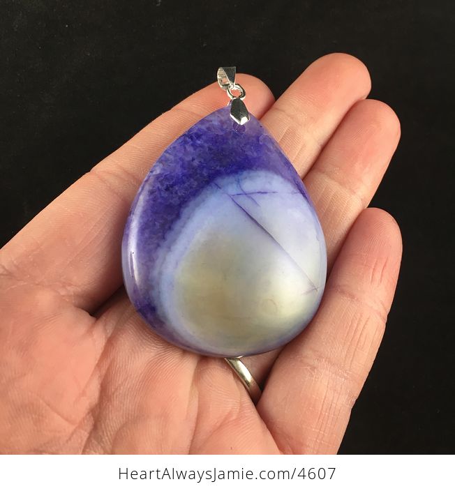 Purple Druzy Stone Jewelry Pendant - #oH1XqieZrlU-2