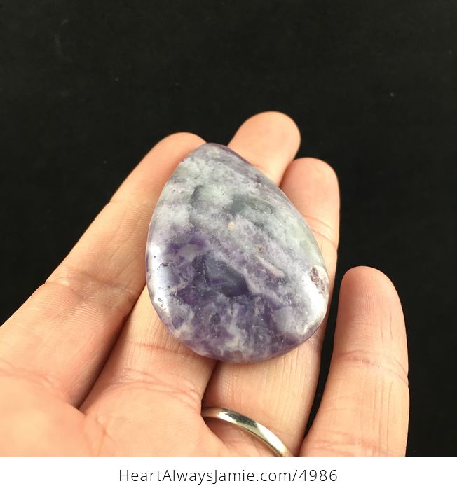 Purple Fluorite Crystal Stone Jewelry Pendant - #1DAtlP8Ui3c-2