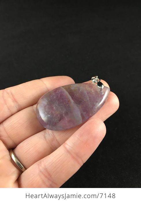Purple Fluorite Stone Jewelry Pendant - #qqH7qbaHOGc-3