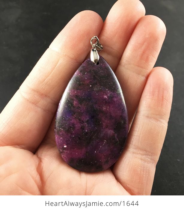 Purple Galaxy like Lepidolite Stone Pendant - #eNZmLKbh5gk-1