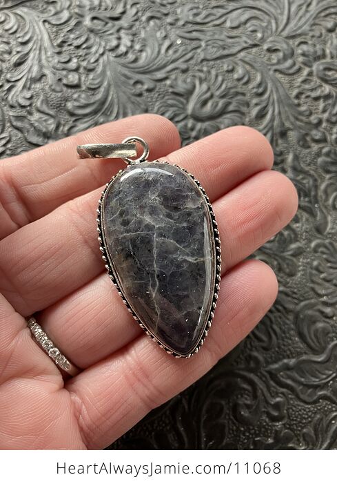 Purple Iolite Crystal Stone Jewelry Pendant - #9dfF932X8W4-1
