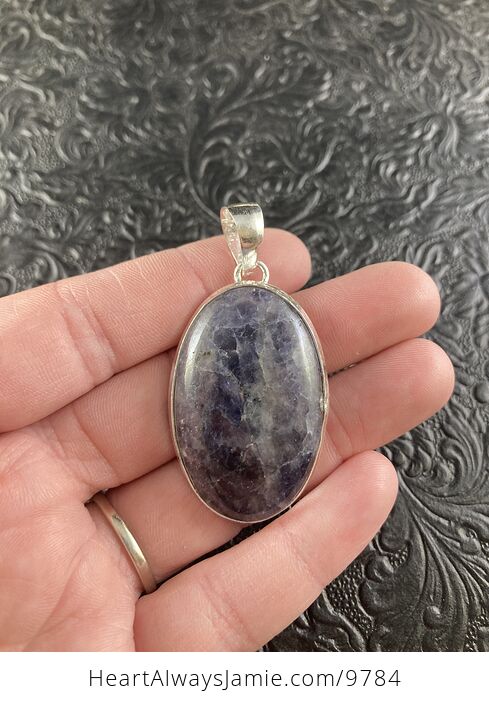 Purple Iolite Crystal Stone Jewelry Pendant - #Nyk3o1z8Rwo-2