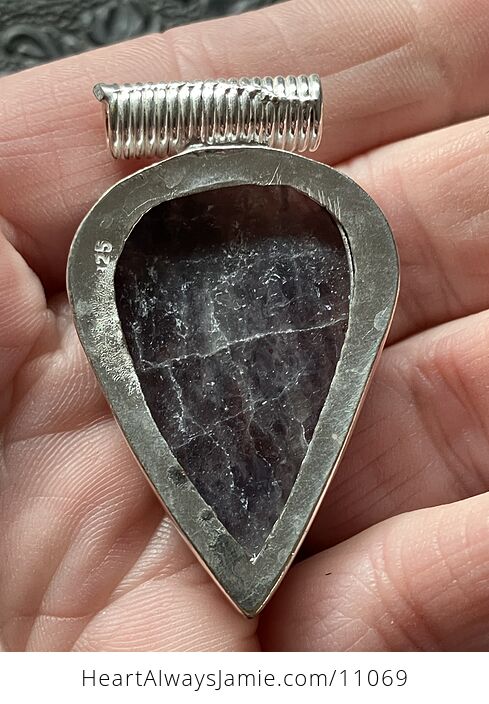 Purple Iolite Crystal Stone Jewelry Pendant - #Paa74sqmLpM-7