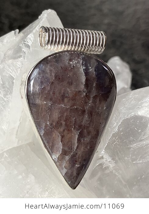 Purple Iolite Crystal Stone Jewelry Pendant - #Paa74sqmLpM-4
