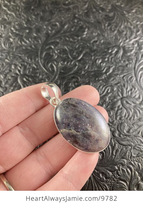Purple Iolite Crystal Stone Jewelry Pendant - #RYn874JJ310-3