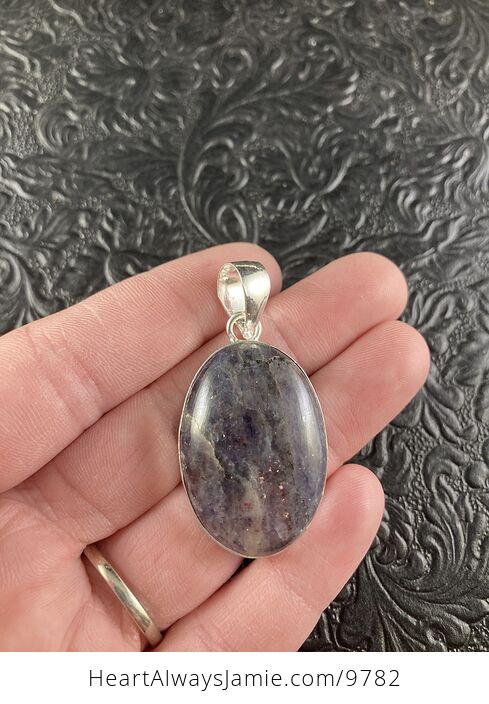 Purple Iolite Crystal Stone Jewelry Pendant - #RYn874JJ310-2