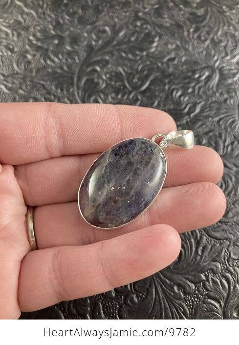 Purple Iolite Crystal Stone Jewelry Pendant - #RYn874JJ310-4