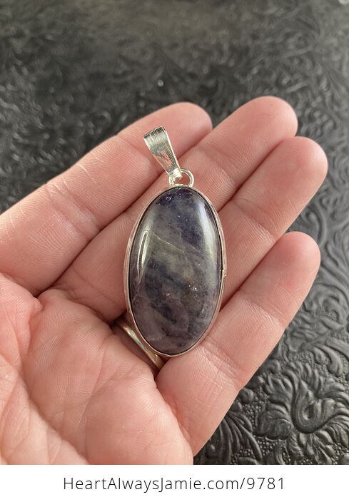 Purple Iolite Crystal Stone Jewelry Pendant - #TnE8nvGRAmI-2