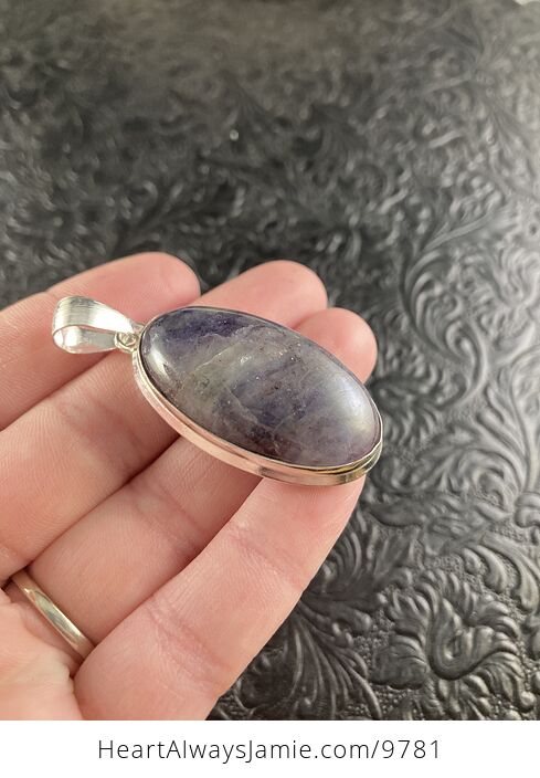 Purple Iolite Crystal Stone Jewelry Pendant - #TnE8nvGRAmI-3
