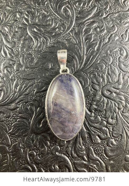 Purple Iolite Crystal Stone Jewelry Pendant - #TnE8nvGRAmI-1