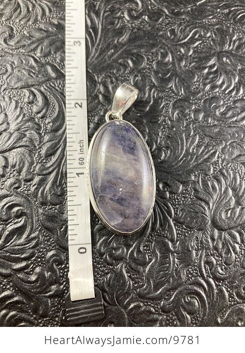 Purple Iolite Crystal Stone Jewelry Pendant - #TnE8nvGRAmI-5