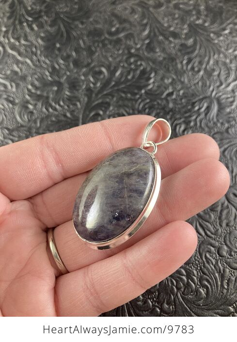 Purple Iolite Crystal Stone Jewelry Pendant - #fcPs8PWJ4g4-3