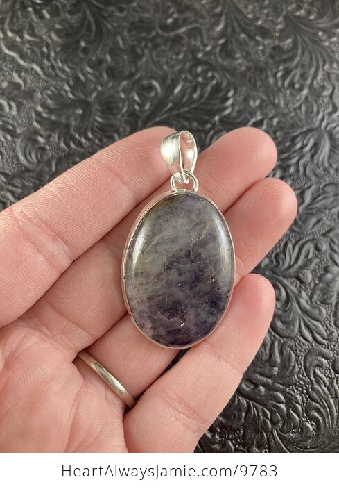 Purple Iolite Crystal Stone Jewelry Pendant - #fcPs8PWJ4g4-2