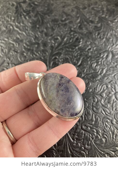 Purple Iolite Crystal Stone Jewelry Pendant - #fcPs8PWJ4g4-4